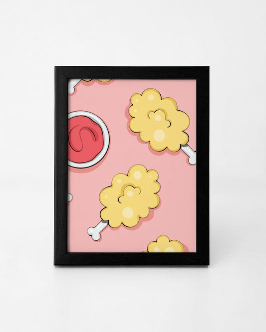 Emotional Support Nuggets Illustration Frame