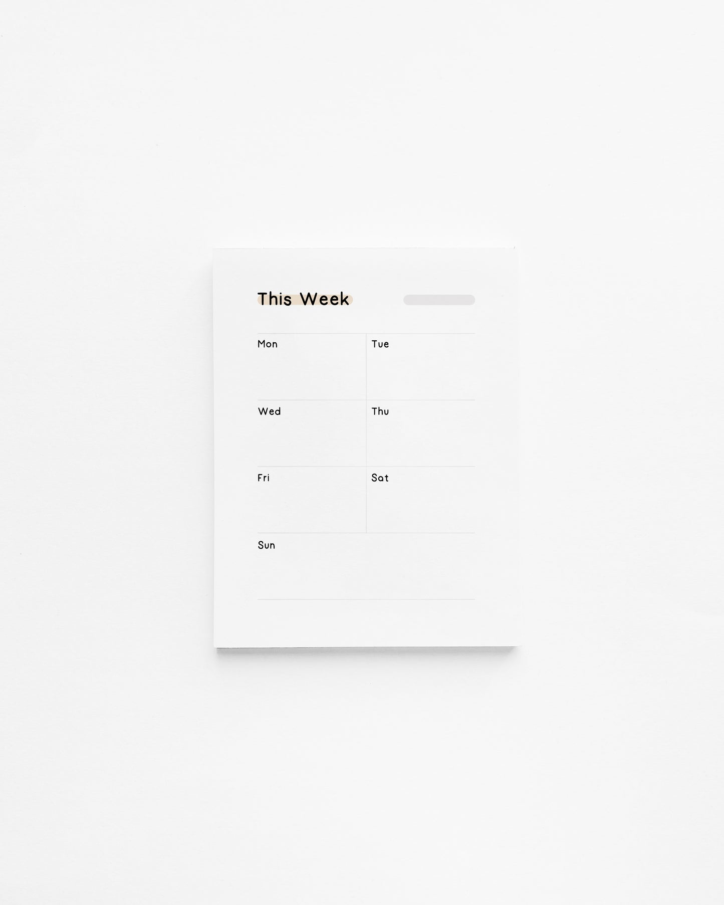 Weekly Mini Planner